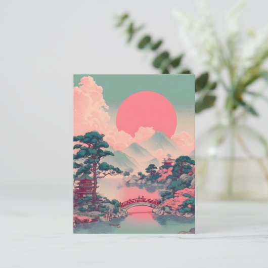 Japan vintage briefkaart (Staand voorkant)