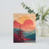Japan vintage briefkaart (Staand voorkant)