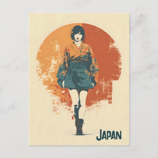 Japan vintage briefkaart (Voorkant)