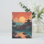 Japan vintage briefkaart (Staand voorkant)