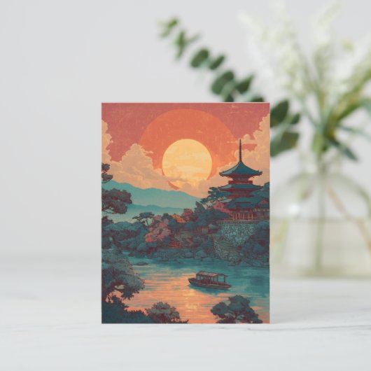 Japan vintage briefkaart (Staand voorkant)