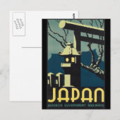 JAPAN vintage-reis Briefkaart (Voorkant / Achterkant)