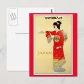 JAPAN vintage-reis Briefkaart (Voorkant / Achterkant)
