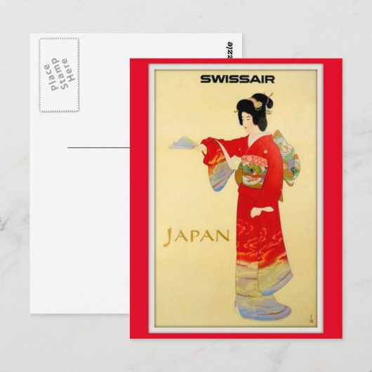 JAPAN vintage-reis Briefkaart (Voorkant / Achterkant)