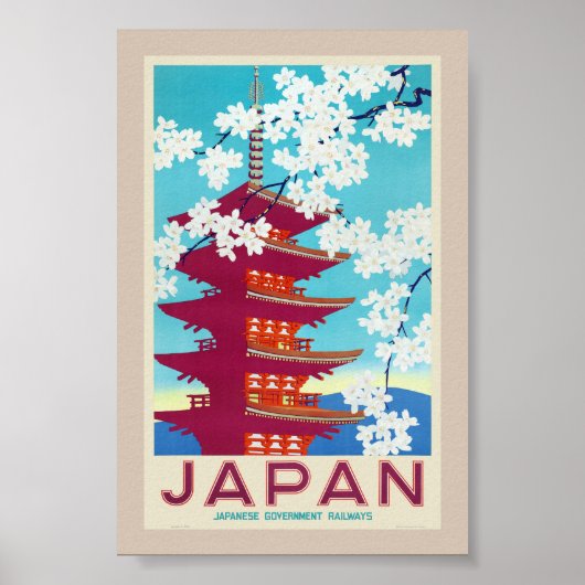 Japan Vintage Reisposter 1930s Poster (Voorkant)