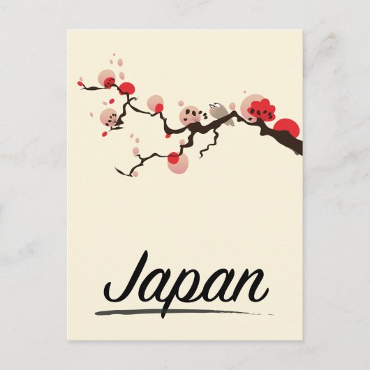Japan vintage reisposter. briefkaart (Voorkant)