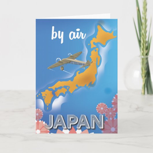 Japan vintage reisposter feestdagen kaart (Voorkant)