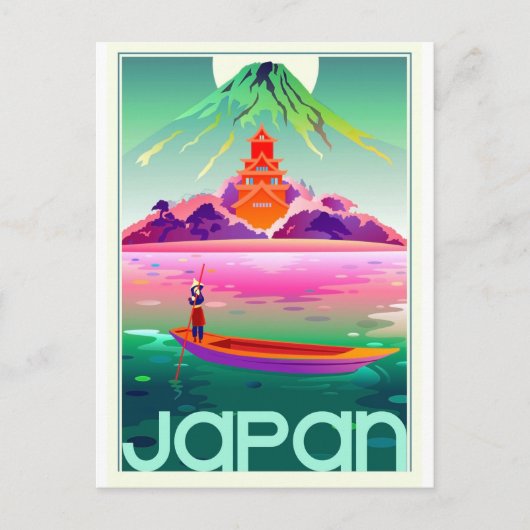 Japan, vintage reizen briefkaart (Voorkant)