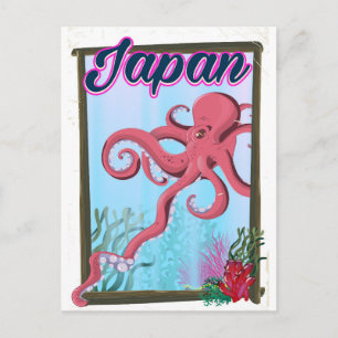 Japan vintage stijl reisposter briefkaart
