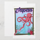 Japan vintage stijl reisposter briefpapier (Voorkant / Achterkant)