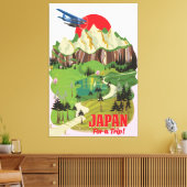 Japan vintage stijl reisposter canvas afdruk (Insitu (Woonkamer))