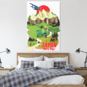 Japan vintage stijl reisposter canvas afdruk (Insitu (Slaapkamer))