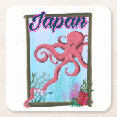 Japan vintage stijl reisposter kartonnen onderzetters (Voorkant)