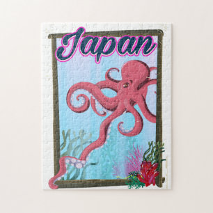 Japan vintage stijl reisposter legpuzzel