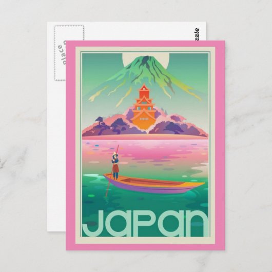 JAPAN Vintage Travel Briefkaart (Voorkant / Achterkant)