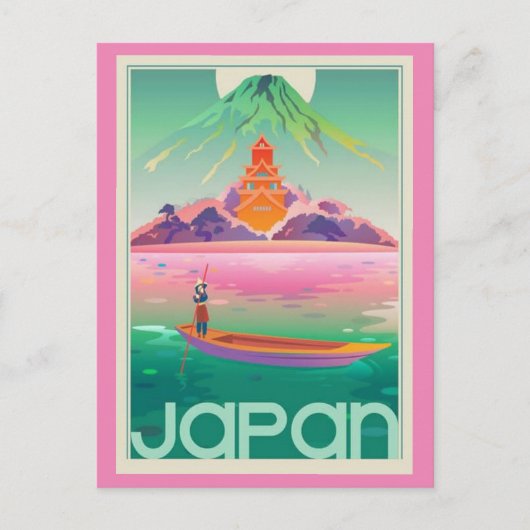 JAPAN Vintage Travel Briefkaart (Voorkant)
