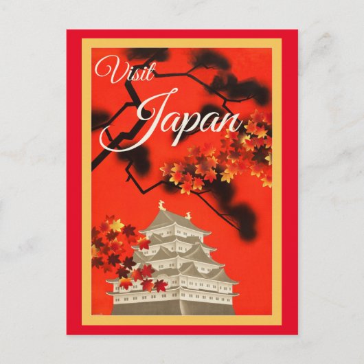 JAPAN Vintage Travel Briefkaart (Voorkant)