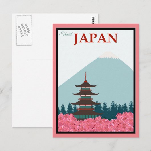 JAPAN Vintage Travel Briefkaart (Voorkant / Achterkant)