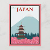 JAPAN Vintage Travel Briefkaart (Voorkant)