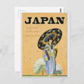 Japan Vintage Travel Briefkaart Voman (Voorkant / Achterkant)