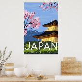 Japan Vintage Travel Poster (Keuken)