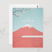 Japan Vintage Travel Poster - Art Briefkaart (Voorkant / Achterkant)