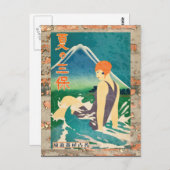 Japan Vintage Travel Poster Briefkaart (Voorkant / Achterkant)