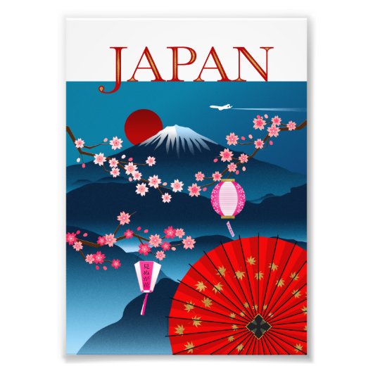 Japan Vintage Travel Poster l Mount Fuji (Voorkant)