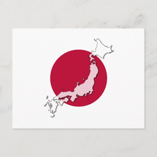 Japan vlag briefkaart stijgende zon (Voorkant)