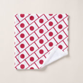 JAPAN VLAG Gepersonaliseerde Geschriften ROOD JAPA Bad Handdoek (Wasdoekje)