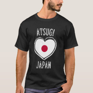 Japan Vlag Hart Atsugi Stad T-shirt