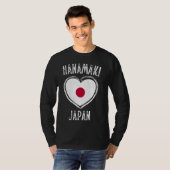 Japan Vlag Hart Hanamaki Stad T-shirt (Voorkant volledig)
