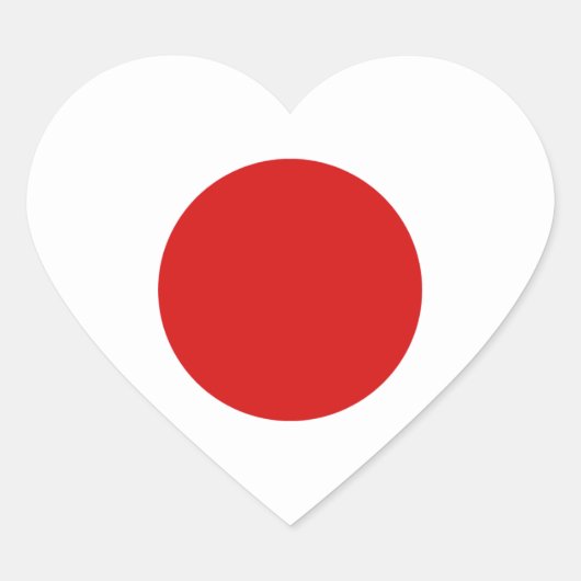 Japan Vlag Hart Sticker (Voorkant)