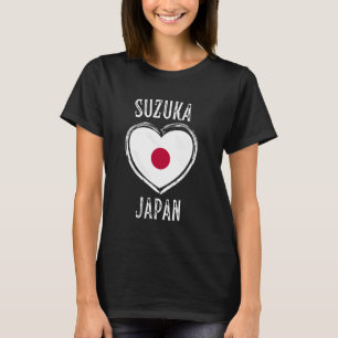 Japan Vlag Hart Suzuka Stad T-shirt