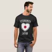 Japan Vlag Hart Utsunomiya Stad T-shirt (Voorkant volledig)