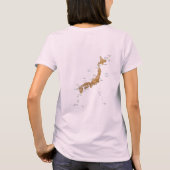 Japan Vlag + Kaart + Tekst T-shirt (Achterkant)