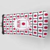 JAPAN Vlag Persoonlijke MONOGRAM Golfheadcover (Voorkant)