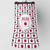 JAPAN Vlag Persoonlijke MONOGRAM Golfheadcover (Draai 90)