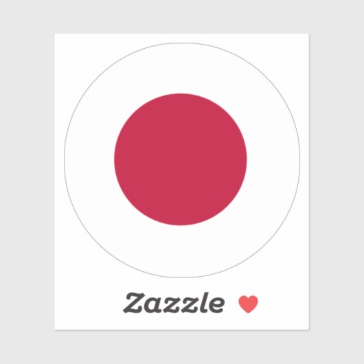 Japan Vlag Ronde Sticker (Vel)