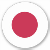 Japan Vlag Ronde Sticker (Voorkant)