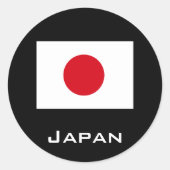 Japan vlag rondstickers ronde sticker (Voorkant)