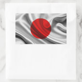 Japan vlag stof rechthoekige sticker (Tas)