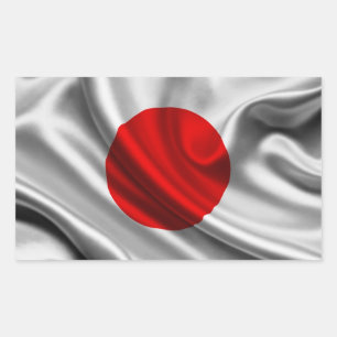 Japan vlag stof rechthoekige sticker