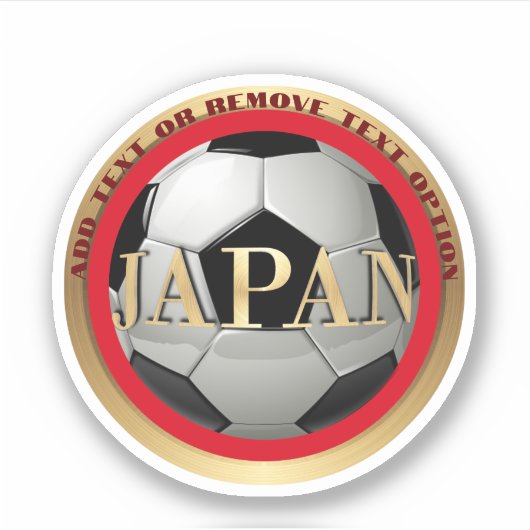 Japan Voetbal Bal Sporten Sticker (Voorkant)