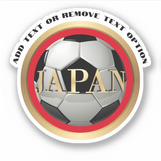 Japan Voetbal Sport Sticker (Voorkant)