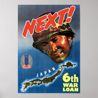 Japan Volgende! lening uit de 6e wereldoorlog - WW Poster