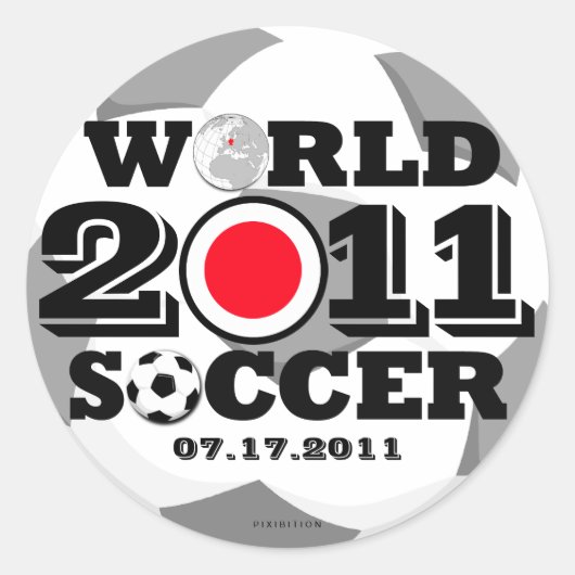 Japan Vrouwen Voetbal 2011 Champs Sticker (Voorkant)