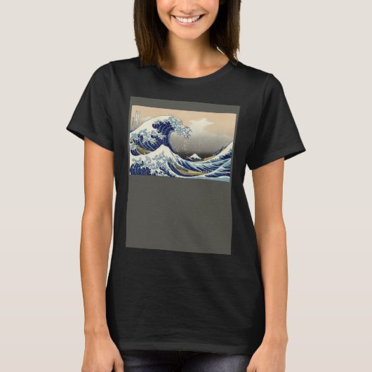 Japan Wave Design  The Great Wave Off Kanagawa  by T-shirt (Voorkant)
