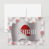 Japan Waving Flag Briefkaart (Voorkant / Achterkant)