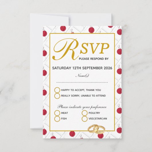 JAPAN Wedding Celebration RSVP-reactiekaart RSVP Kaartje (Voorkant)